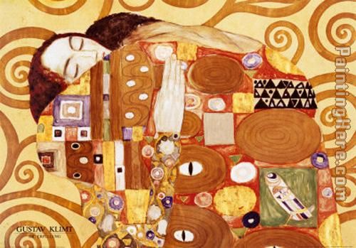 Fulfillment Stoclet Frieze painting - Gustav Klimt Fulfillment Stoclet Frieze art painting